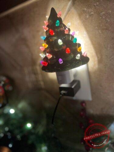 2 Pack Ceramic Christmas Tree Night Lights photo review