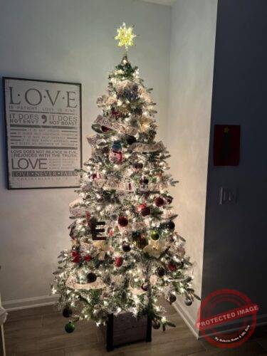 3D Silver Glitter Star Tree Topper with 56 LED Lights photo review