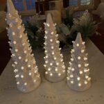 Set of 3 Retro Hand-Painted Ceramic Trees with LED Lights photo review