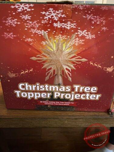 Silver LED Snowflake Star Tree Topper with 3D Rotating Lights photo review