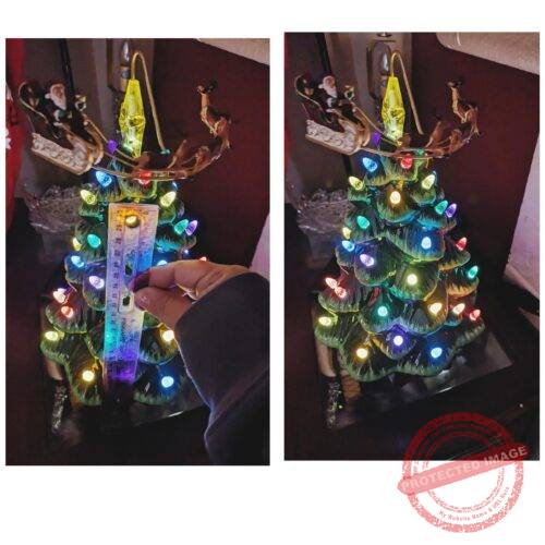 Animated Santa's Sleigh Green Tree photo review