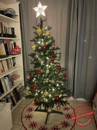 Silver 3D Snowflake Tree Topper with 25 Warm Lights photo review